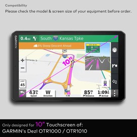 INNOSURE [2-PACK] Tempered Glass Screen Protector for Garmin Dezl OTR1000, OTR1010, OTR1020 10 Inch Touchscreen Anti Glare (Matte)