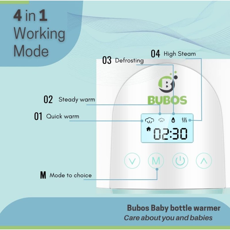BUBOS Smart Fast Heating Automatic Baby Bottle Warmer for 2