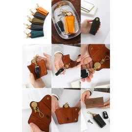 Corbo CO-1LN-1713 Men's Smart Key Case, Genuine Leather, blue, Casual