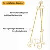 XAONIEN Gold Easel Stand for Sign, Adjustable Height Metal Easel