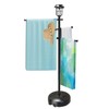 Sturdy & Solar-Powered Pool Towel Rack Outdoor - Adjustable Towel