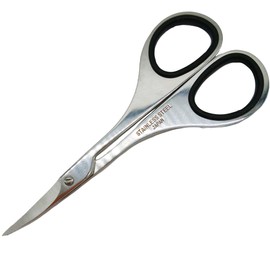 Fashionable Scissors, Made in Japan, All Stainless Steel, Eyebrow & Split Care Scissors, Perfect for Cutting with Curved Edges.