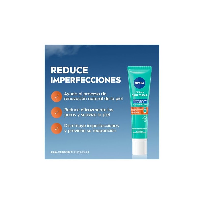 NIVEA Derma Skin Clear Peeling Exfoliante de Noche Anti-imperfecciones (40