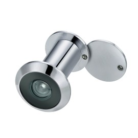 TOGU TG3016YG-CP UL Listed Solid Brass HD Glass Lens 220-degree Door Viewer Peephole with Heavy Duty Privacy Cover for 1-3/8" to 2-1/6" Doors, Polished Chrome Finish
