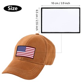 10 Sheets Blank White Sublimation Patches Heat Transfer Patches for Sticking on Hat DIY Patch, 4 x 2.6 Inches of Each, Wired Edge