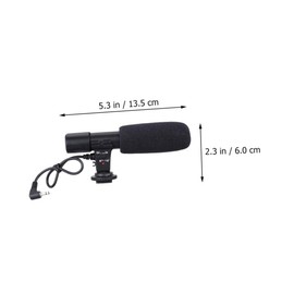 CAXUSD 1pc Interview Microphone Dual-Head Pickup for DSLR Camcorder and Smartphones High-Sensitivity Recording Mic for Interviews Lightweight and Compatible Multiple Devices