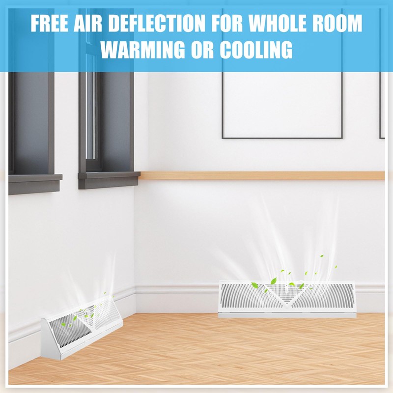 Yaocom 2 Pack Baseboard Register Vent 24 Inch Duct Opening