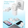 Ceptics Italy Travel Plug Adapter, Chile Plug Adapter with Dual