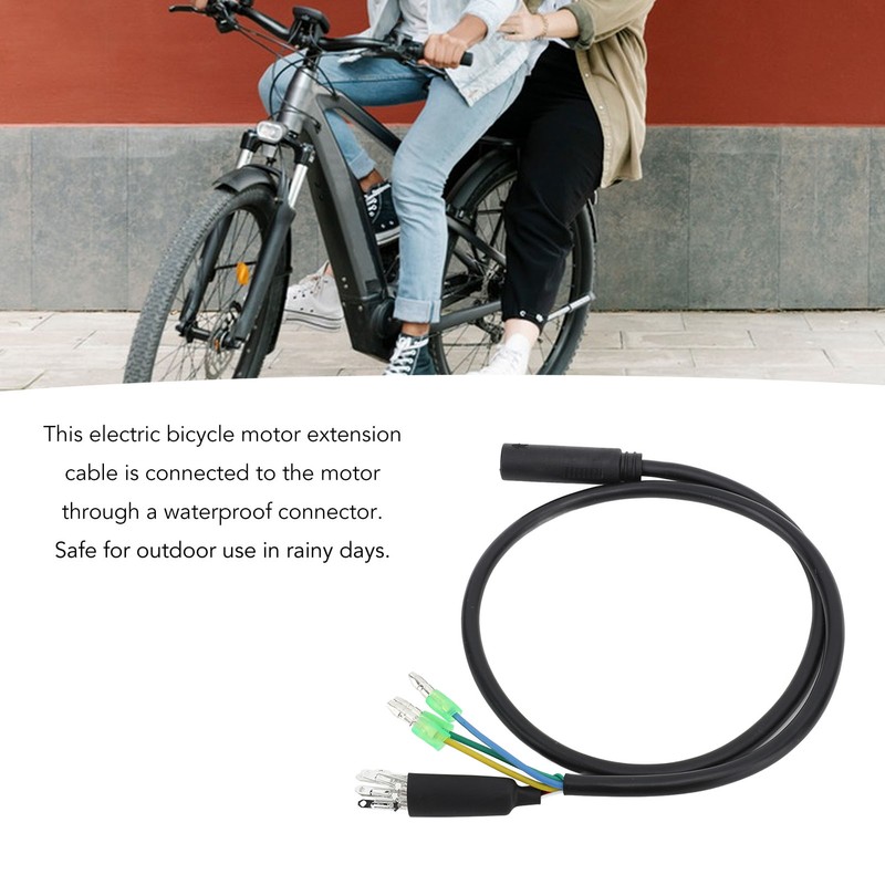 Electric Bike Motor Extension Cable M6 Female 9 Pin Waterproof