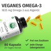 GREEN NATURALS Vegane Omega 3 Kapseln - Hochdosiert: 3336 mg