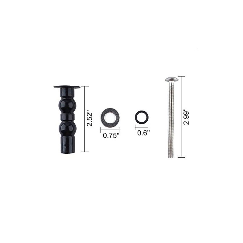 TOTO Toilet Hinge Screw Kit - Expanding Rubber Bolt Top