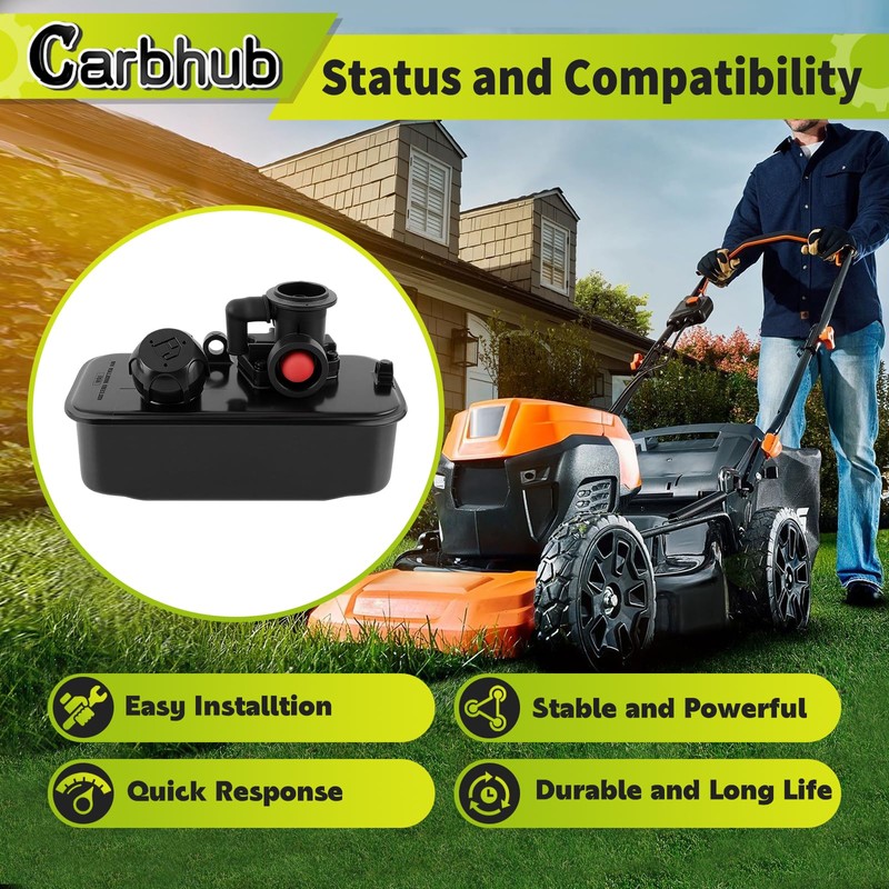 Carbhub 494406 Fuel Tank and 795477 Carburetor Replacement for 498809