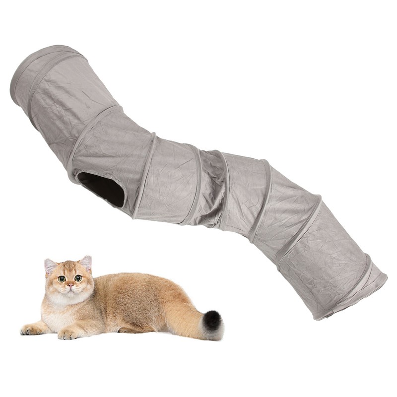 Cat Tunnel Collapsible Interactive Crinkle Large Space Kitten Tunnel Toy