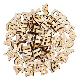 Wisebom 200 Pieces Wooden Capital Letters, Mini Wooden Letters for Home Decor, Early Childhood Education, Scrabble Wooden Letters, Wooden Letters Set for DIY Crafts Wedding Party