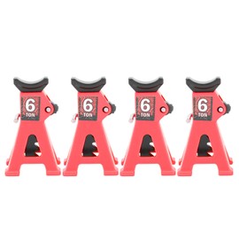 4PCS Mini Jack Stand Adjustable Aluminum Alloy Scale Jack Stand Set 1/24 for SCX24 RC Car Red