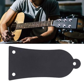 HilBeliFU 3 Holes Truss Rod Cover, Bell Shaped Black Truss Cover with Screws, Iron Guitar Truss Rod Cover Plate for Most Electrical Guitars, Basses, 2.3x1.0in