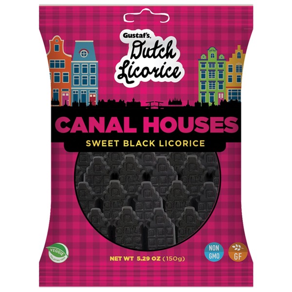 Gustaf's Canal Houses Licorice, 5.29 Ounce (Pack of 12)