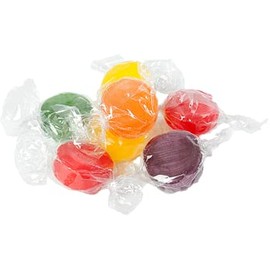 Bayside Candy Assorted Fruit Buttons - Assorted Strawberry Orange Grape Raspberry Lemon Lime Bulk Candy (2LB)