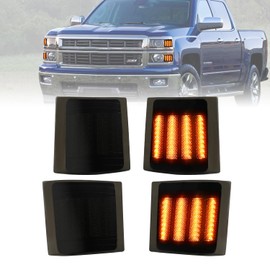 4PCS LED Side Marker Fender Lights for 1994-1998 Chevy C/K 1500 2500 3500
