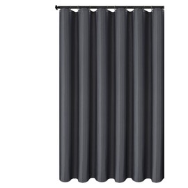 Biscaynebay Hotel Quality Fabric Shower Curtain Liner 72 Inch by 72 Inch, Dark Grey Water Resistant Bathroom Curtains Liners, Rust Resistant Grommets Top Weighted Bottom Hem Machine Washable