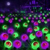 Solar Halloween Decorations Outdoor 2 Pack Eyeball Lights Purple and