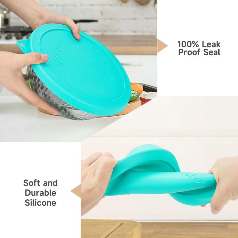 SOPHICO Silicone Replacement Lids for Pyrex Sculpted Glass & Tinted
