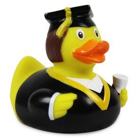 LILALU Share Happiness - Bath Duck for Kids and Adults - Squeaky Duck - Bachelor Duck