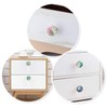 Amogeeli 4pcs Abalone Shell Brass Cabinet Knobs Set with Screws,
