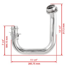 Caltric Muffler Pipe with Gasket Compatible with Yamaha Viking 700 YXM700 4X4 2014 2015-2021