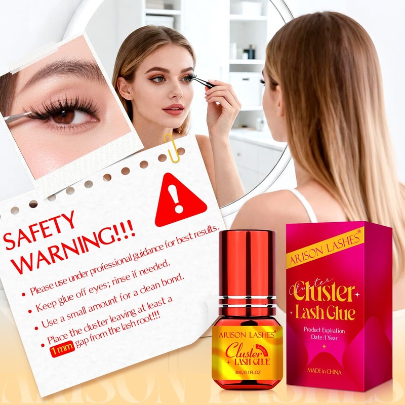 Lash Cluster Glue Strong Hold for Beginners or Professional Use(3ml)