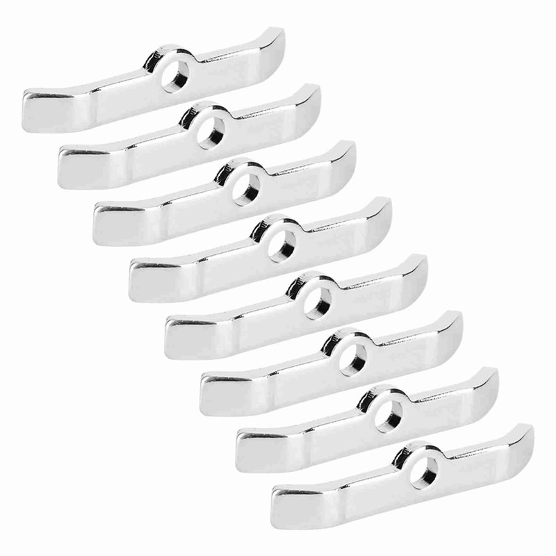 8pcs Chrome Valve Cover Hold-Down Tabs Spreader Bars Fit for