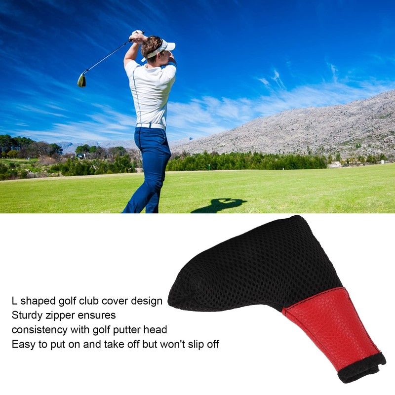 Alvinlite Golf Blade Putter Head Covers Leather and Meshy Putter