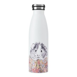 Mikasa Tipperleyhill Double-Walled Stainless Steel Bottle, 500 ml Vacuum Insulated Drinks Bottle Keeps Drinks Cold and Hot, BPA-Free Stainless Steel Bottle with Guinea Pig Print