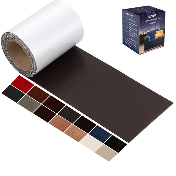 ILOFRI 3x60 Inch Smooth Leather Repair Patch Tape for Car