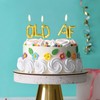 Genuine Fred Lighten UP Party Candles, Old AF, Metallic Gold