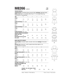 McCall’s Sewing Pattern M8266 Toddlers’ Dresses