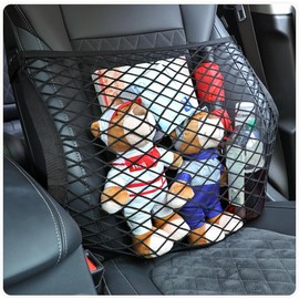 Car Seat Organizer,Car Accessories 19.68x15.74 Inch Elastic Automotive Front Seat Net with Nylon Buckle,Used to Store Wallets,Snacks,Toys,Universally Suitable for Cars,Trucks,SUVs,Etc
