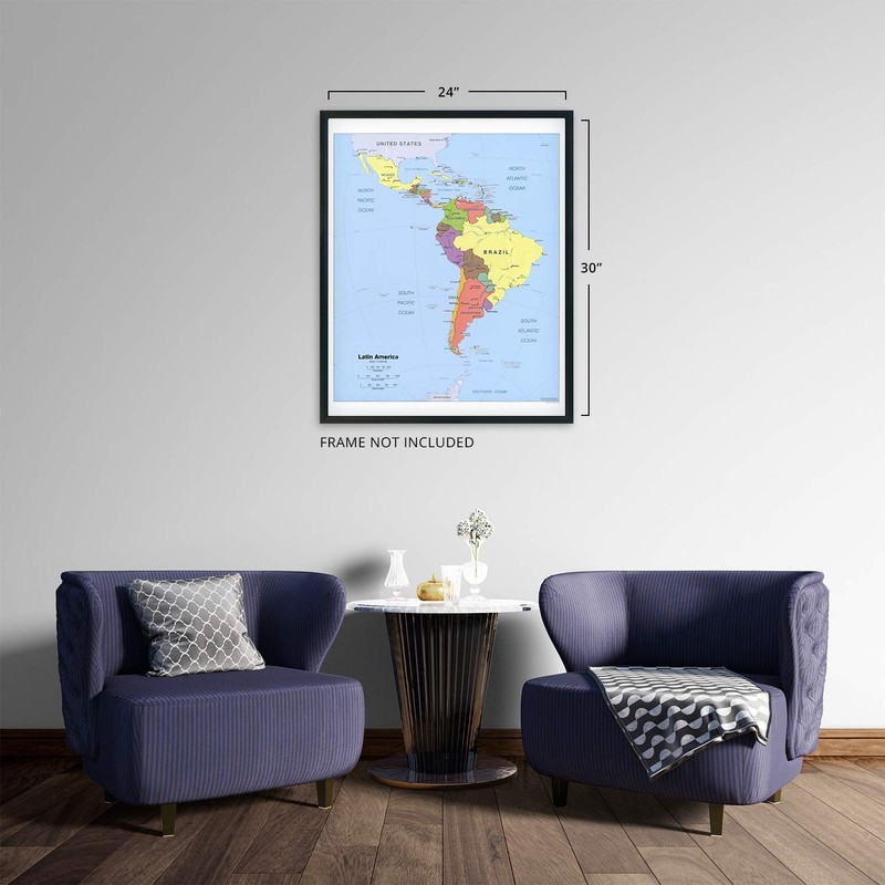 HISTORIX 2006 Latin America Map Poster - 24x30 Inch Central