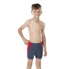 Kes-Vir Incontinence Boy's Swim Shorties in Slate/Red, 7-8 years