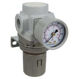 PneumaticPlus SAR300-N03BG Regulador de presión de aire comprimido 3/8" NPT - Soporte, calibre