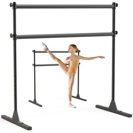 SELEWARE Height Adjustable Ballet Barre Freestanding Ballet Bar Heavy Duty Dance Bar Support Barre Movements Body Stretch Pull-ups, Sturdy Construction Never Fall Apart, Anti-Slip