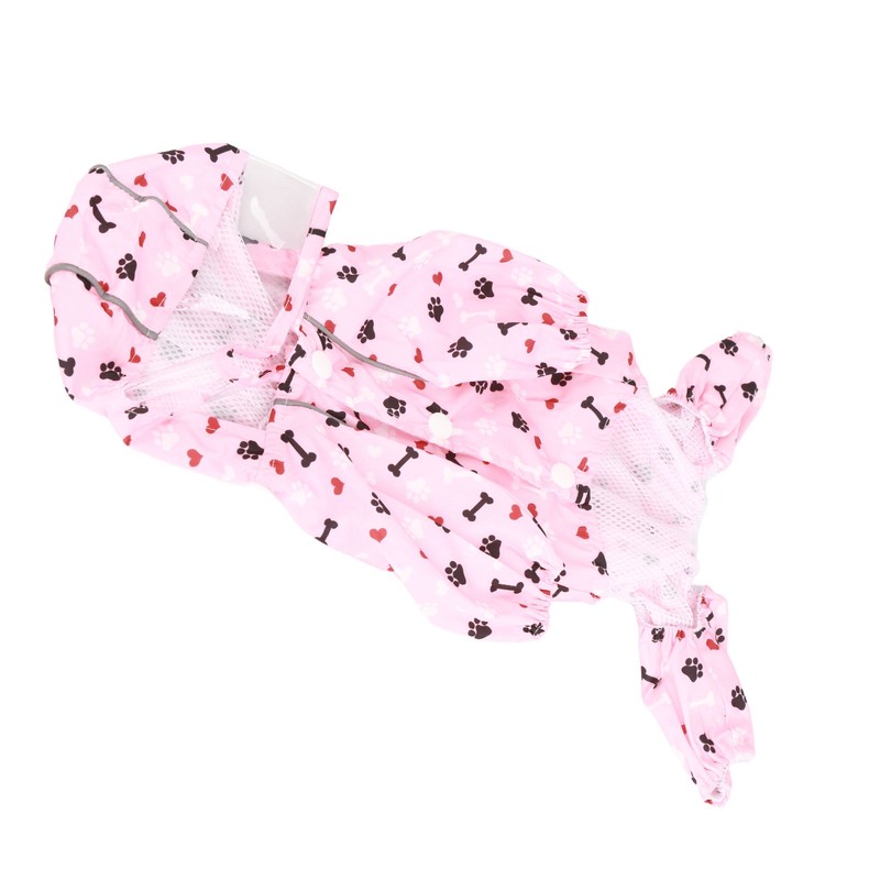 Reflective Puppy Raincoat Jacket Waterproof Breathable Cute Pattern Pet Dog