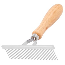 GROOM PROFESSIONAL Wooden Perth Pin Undercoat Rake for Dogs - Dog Grooming Rake for Deshedding - Perfect for Brushing Out Long/Double Coated Breeds - Longer Teeth for Effective Grooming