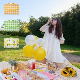 Belle 3-Color Aesthetic Picnic Mat - For Outings & Han River Aesthetic Large 180x200cm/Leaf Green