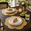 FAVE Luxury Gold Round Table Mats Set of 6 15