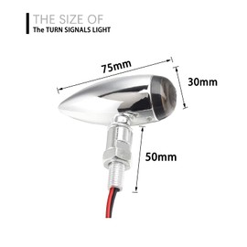 DREAMIZER 4pcs Motorcycle Indicator Light Front Rear Universal Ball Shape Indicator Lights Front Rear Lights Universal for Motorcycle Scooter