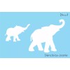 Stencils by Joanie Zoo Stencil 6" Mom Baby Elephant Pachyderm