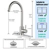 Kohonby Single Handle High Arc Brushed Nickel Kitchen Faucet Stainless