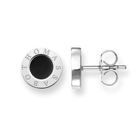 Thomas Sabo Women Stud Earrings Onyx Black 925 Sterling Silver H1859-024-11
