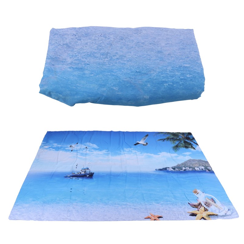 Decorative Tapestry Beach Sea Scenery Pattern Polyester Fiber Hanging Carpet